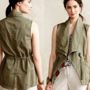 Anthropologie Sanctuary Green Utility Vest Jacket Military Utilitarian Small